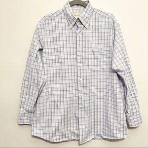 Tommy Bahama Cotton Button Down Shirt Blue Yellow size 16 32-33